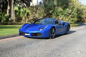 Ferrari 488 Spider Blue - For Rent in Dubai - UAE